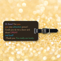 Funny Shout My Name Humor Custom Travel Luggable