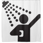 Funny Shower Symbol Man Douchegordijn (Voorkant)
