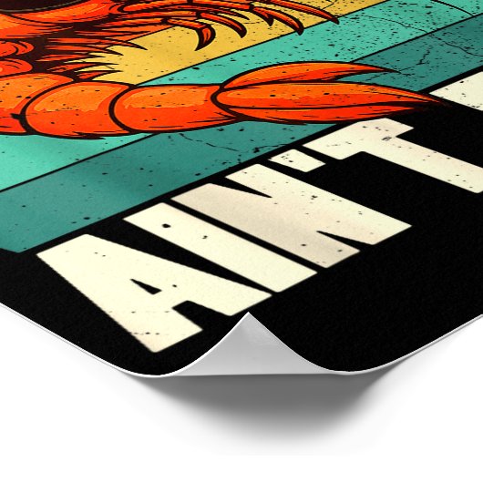 Funny Shrimn' Ain't Easy Shrimp Cool Fishing Fishe Poster (Hoek)