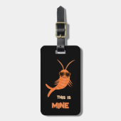 Funny shrimp bagagelabel (Voorkant verticaal)