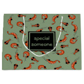 Funny shrimp custom gift bag large cadeautasje (Voorkant)