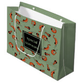 Funny shrimp custom gift bag large cadeautasje (Voorkant Gekanteld)