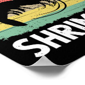 Funny shrimp Gift for Men Cool Vist Pracht Poster (Hoek)