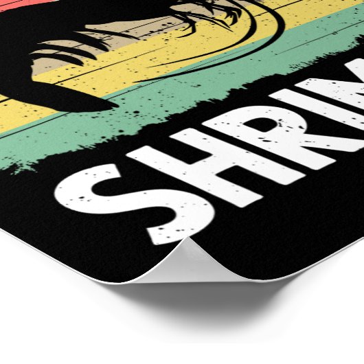 Funny shrimp Gift for Men Cool Vist Pracht Poster (Hoek)