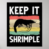 Funny shrimp Gift for Men Cool Vist Pracht Poster (Voorkant)