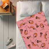 Funny shrimp kawaii fleece deken