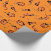 Funny shrimp wrapting paper cadeaupapier (Hoek)