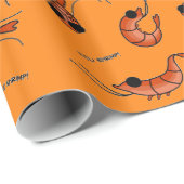 Funny shrimp wrapting paper cadeaupapier (Rol Hoek)