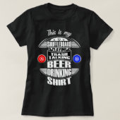 Funny Shuffleboard Spelend League Beer Drink Gi T-shirt (Design voorkant)