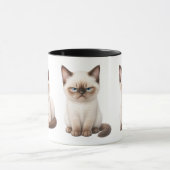 Funny Siamese Cat Expressions Coffee Mug Mok (Midden)