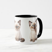 Funny Siamese Cat Expressions Coffee Mug Mok (Voorkant rechts)