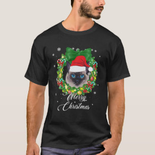 Funny Siamese kat Snow-kerstvakantie-decoraties T-shirt