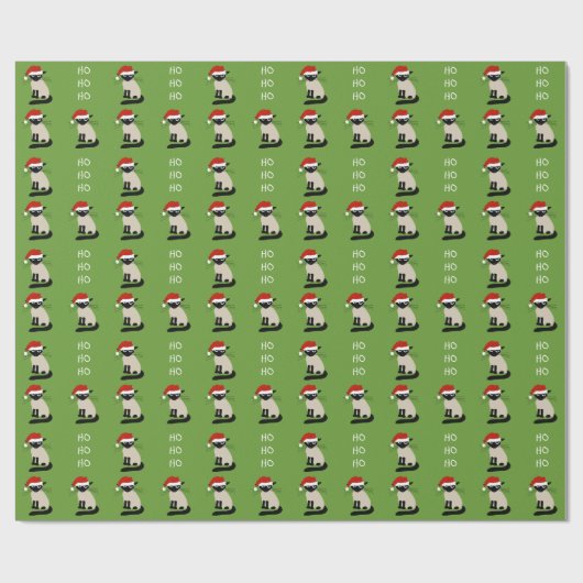 Funny Siamese kerstcadeat - Aangepaste feestdagen Cadeaupapier (Vlak)