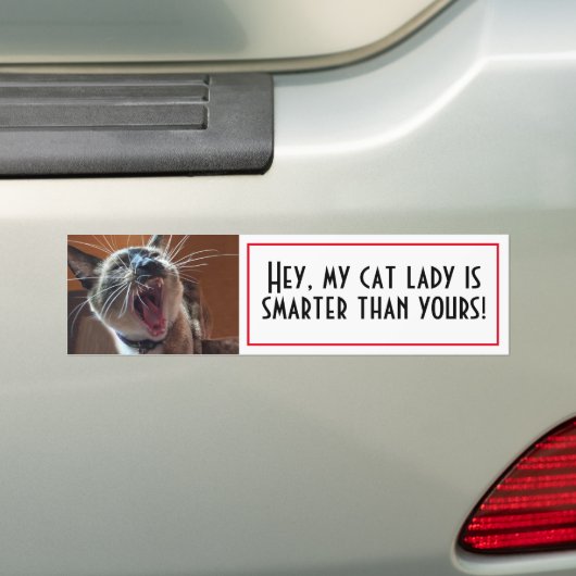 Funny Siamese Kitten - Aangepast fotosjabloon Bumpersticker (Op auto)