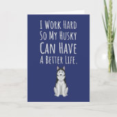 Funny Siberian Husky Cards Pet Animal Dog Owner  Kaart (Voorkant)