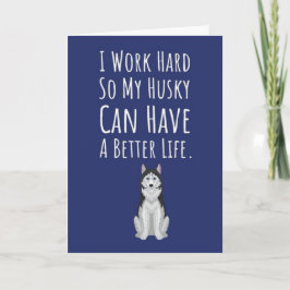Funny Siberian Husky Cards Pet Animal Dog Owner  Kaart