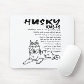 Funny Siberian Husky Dog Hand Drawn Art Men Women Muismat (Met muis)