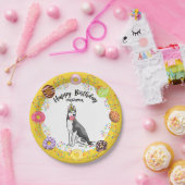 Funny Siberian Husky Donuts Birthday Party Papieren Bordje (Feest)