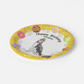 Funny Siberian Husky Donuts Birthday Party Papieren Bordje (Gekanteld)