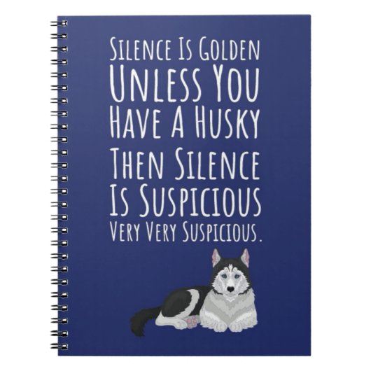 Funny Siberian Husky Gifts Dog Quote Parent Notitieboek (Voorkant)