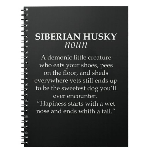 Funny Siberian Husky Gifts For Dog Lovers Animal  Notitieboek (Voorkant)