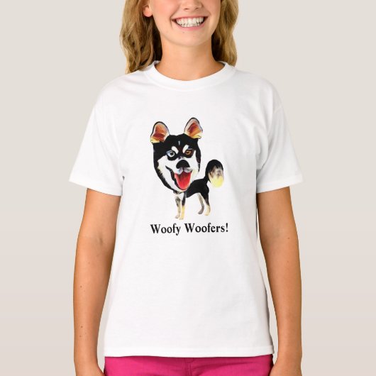 Funny Siberian Husky Girls T-Shirt (Voorkant)