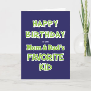 Funny Sibling Birthday Wenskaart Favorite Kind Kaart