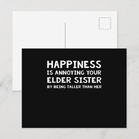 Funny Sibling Gift for Little Brother Lil Sister D Briefkaart (Voorkant / Achterkant)
