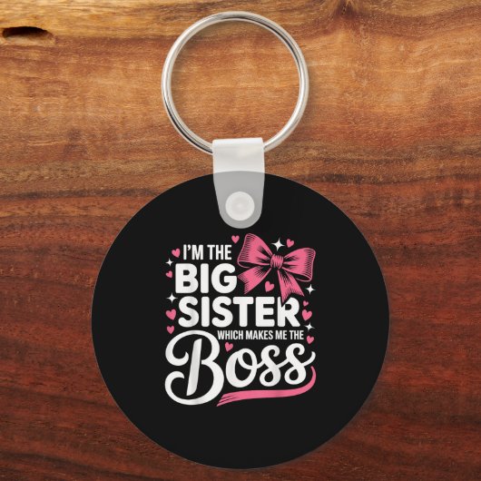 Funny Sibling I'm The Big Sister Which Makes Me Th Sleutelhanger (Voorkant)