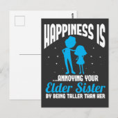 Funny Sibling Little Brother Lil Sister Briefkaart (Voorkant / Achterkant)