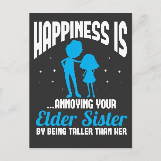 Funny Sibling Little Brother Lil Sister Briefkaart (Voorkant)