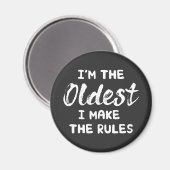 Funny Siblings: Ik ben de oudste die ik maak. Magneet (Voorkant / Achterkant)