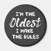 Funny Siblings: Ik ben de oudste die ik maak. Magneet (Voorkant)