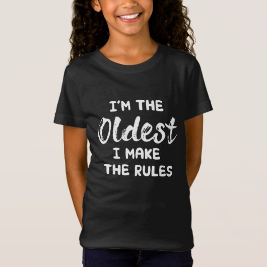 Funny Siblings: Ik ben de oudste die ik maak. T-shirt (Voorkant)