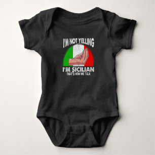 Funny Sicily Quote voor Yelling Sicilian Romper