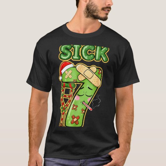 Funny Sick Seven Meme 67 Six Seven Santa Hat Chris T-shirt (Voorkant)