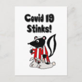 Funny Sick Skunk Covid 19 Stinks Briefkaart (Voorkant)