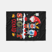Funny Sight Squad Gnome Reindeer Santa Christmas O Fleece Deken (Voorkant (Horizontaal))