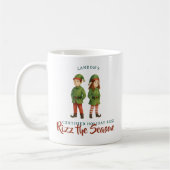 Funny Sigma Gen Z Elf “Rizz the Season” Monogram Koffiemok (Links)