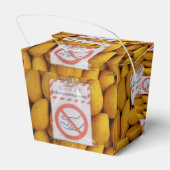 Funny Sign "Niet aanraken mango" Bedankdoosjes (Achterkant)