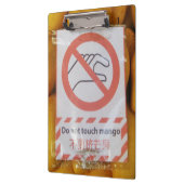 Funny Sign "Niet aanraken mango" Klembord (Links)