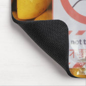 Funny Sign "Niet aanraken mango" Muismat (Hoek)