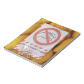 Funny Sign "Niet aanraken mango" Notitieblok (Linkerzijde)