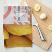 Funny Sign "Niet aanraken mango" Theedoek (Quarter Fold)