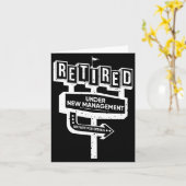 Funny Sign Retired Under New Management See Wife F Kaart (Gele Bloem)