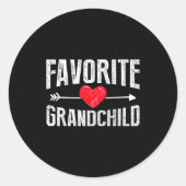 Funny Siled Granhildren Favorite Granhild Ronde Sticker (Voorkant)