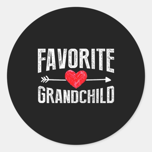 Funny Siled Granhildren Favorite Granhild  Ronde Sticker (Voorkant)