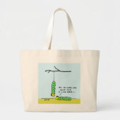 Funny Silkworm Caterpilars Cartoon Art Lovers Grote Tote Bag (Voorkant)