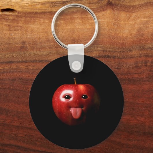 Funny Silly Ai Gen Z Meme Brainrot Humor Tongue Ou Sleutelhanger (Voorkant)