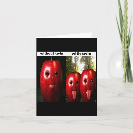 Funny Silly Ai Gen Z Meme Brainrot Humor Twins Bro Kaart (Voorkant)